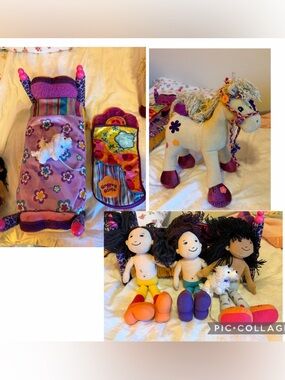 Groovy Girls Calypso Horse, Bed, Sleeping Bag & 3 Dolls
